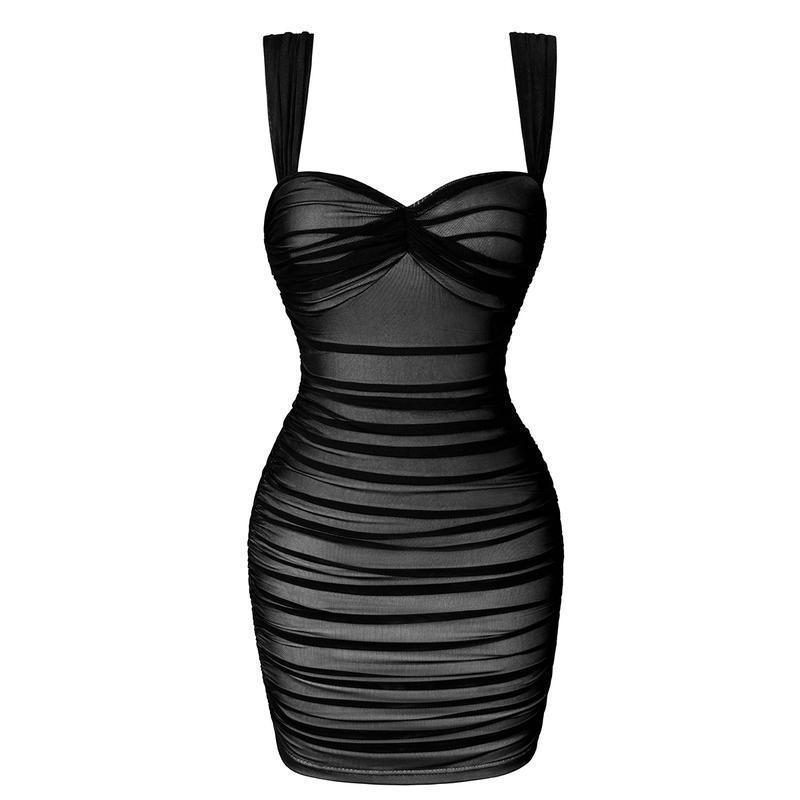 Color Block Ruched Cami Mini Dress