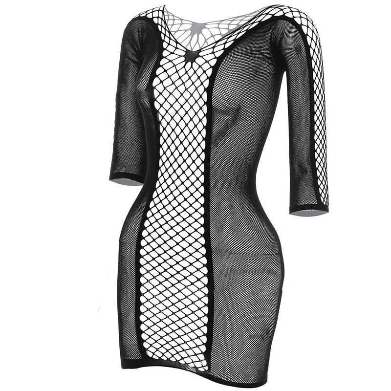 Sheer mesh cut-out bodycon mini skirt