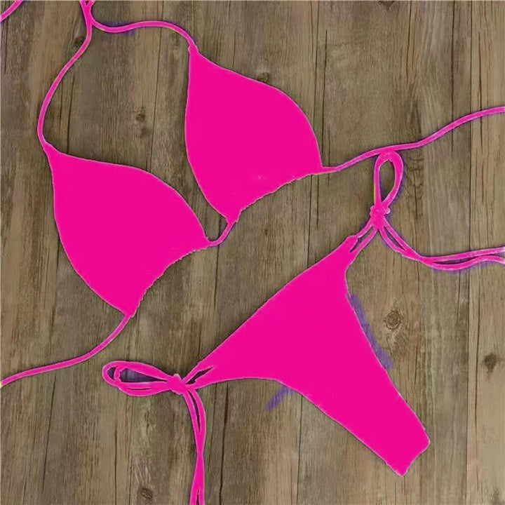 Bikini swimsuit, a three-piece set with seductive and sexy adjustable straps