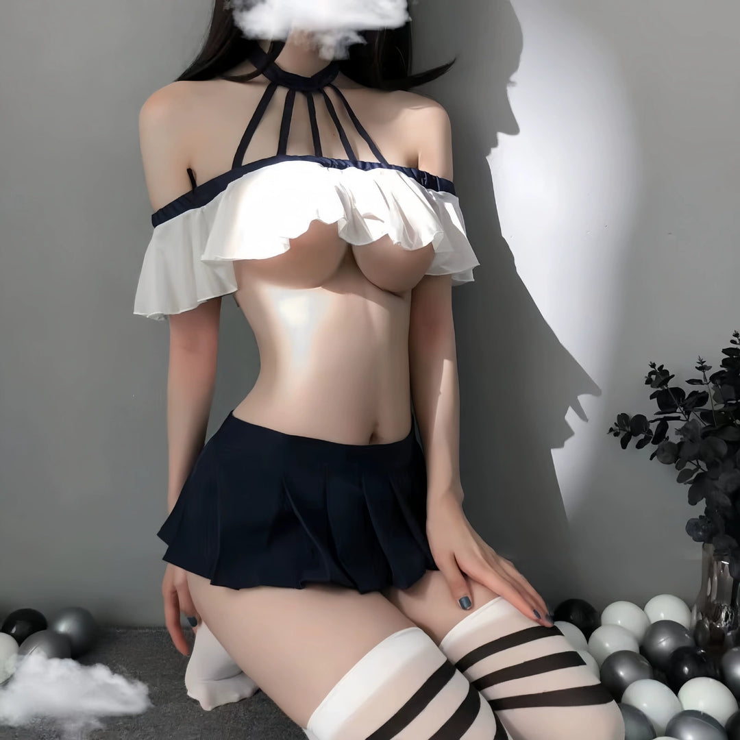 Sexy sailor suit mini skirt plus size suit