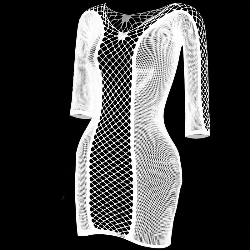 Sheer mesh cut-out bodycon mini skirt