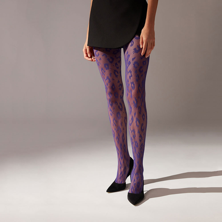 Leopard Fishnet Texture Leopard Print Jacquard Fishnet Stockings – Blushcupid